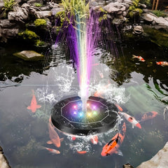 Solar Fountain Pump With 6 Nozzles - For Bird Bath Ponds Garden