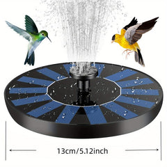 Solar Fountain Pump With 6 Nozzles - For Bird Bath Ponds Garden