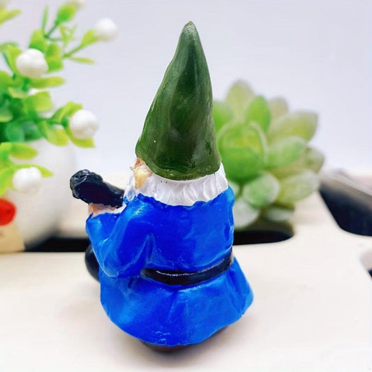Santa Claus Playing Violin Resin Craft Micro Landscape Decoration
