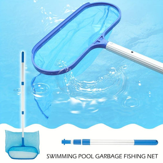 Pool Leaf Net Telescopic Skimmer Rake for Cleaning Pools & Ponds