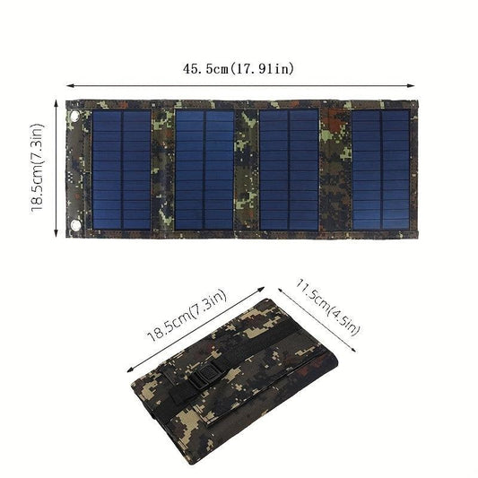 Foldable Solar Panel 5V 20W USB Charge Outdoor Waterproof Camping