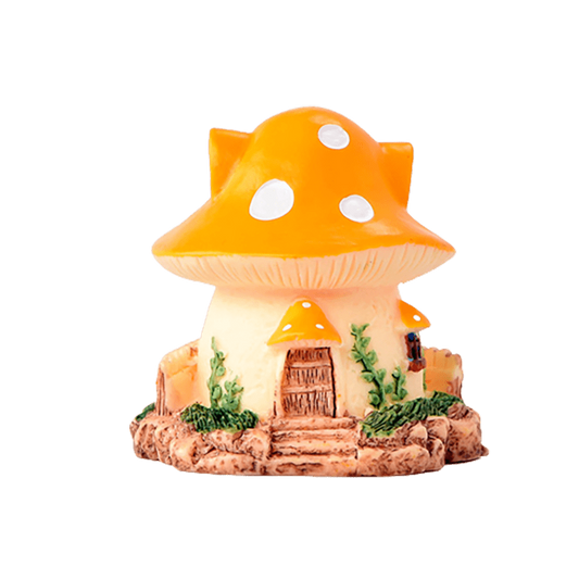Fairy Tale Mushroom House Garden Figurine Model Resin Ornament