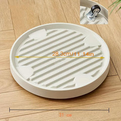 Plant Caddy Hidden Wheels Movable Plant Stand Pot Saucer