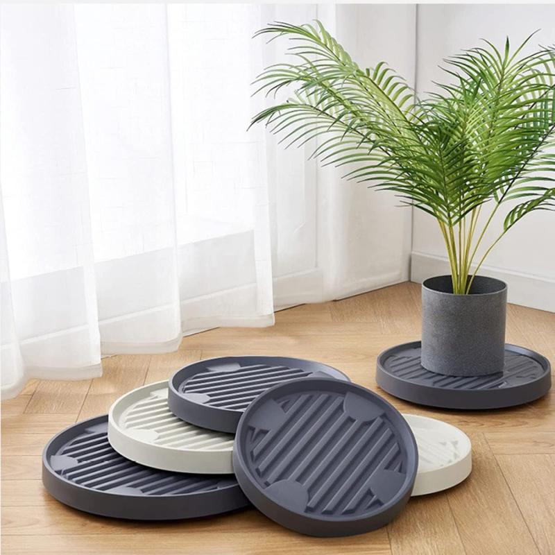 Plant Caddy Hidden Wheels Movable Plant Stand Pot Saucer