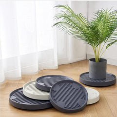 Plant Caddy Hidden Wheels Movable Plant Stand Pot Saucer