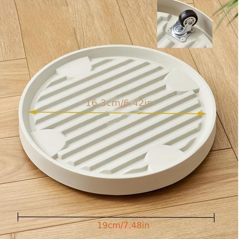 Plant Caddy Hidden Wheels Movable Plant Stand Pot Saucer