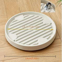 Plant Caddy Hidden Wheels Movable Plant Stand Pot Saucer