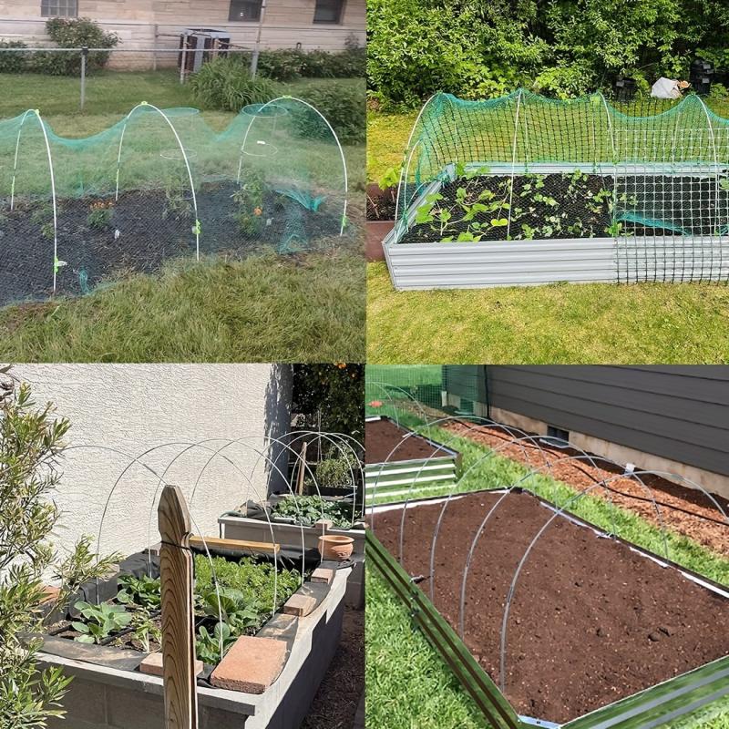 25pcs Greenhouse Hoops Rust Fiberglass Support Frame For Plant Grow Tunnel