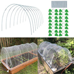 25pcs Greenhouse Hoops Rust Fiberglass Support Frame For Plant Grow Tunnel