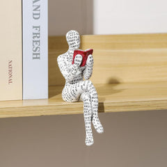 Woman Reading Pulp Mold Resin Furnishing Articles