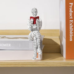 Woman Reading Pulp Mold Resin Furnishing Articles