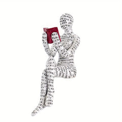 Woman Reading Pulp Mold Resin Furnishing Articles