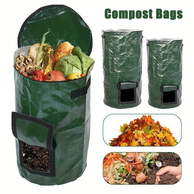 2pcs Reusable Compost Bin Bag for Garden Yard Waste