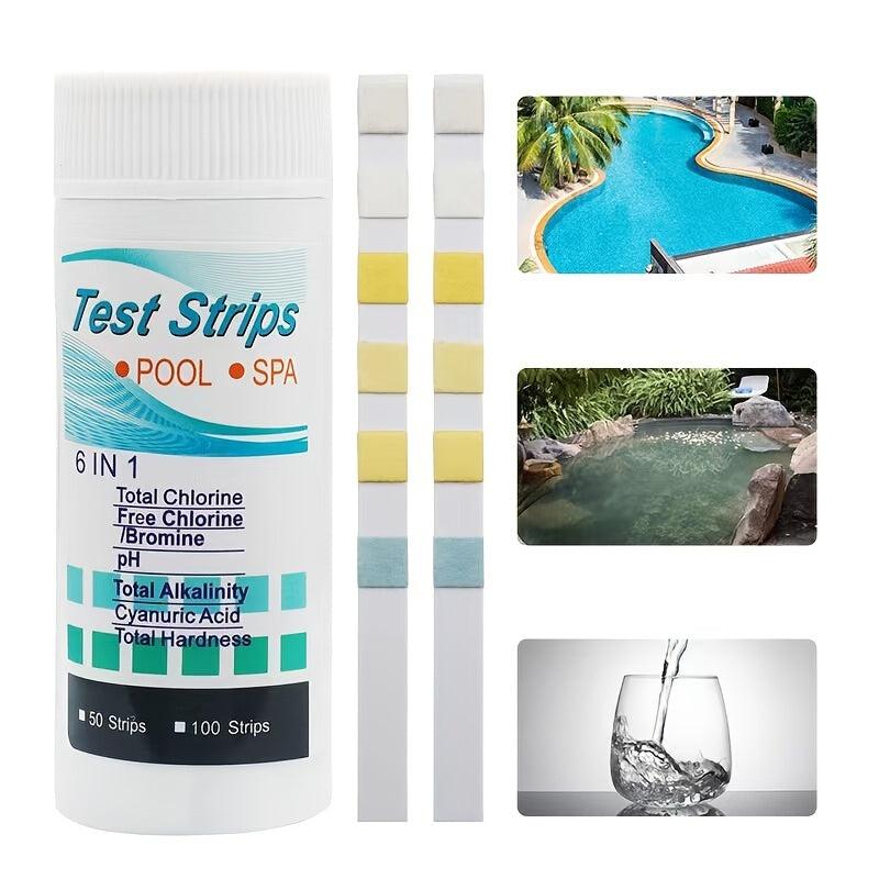 50pcs 6 Way Spa Test Strips For Hot Tub