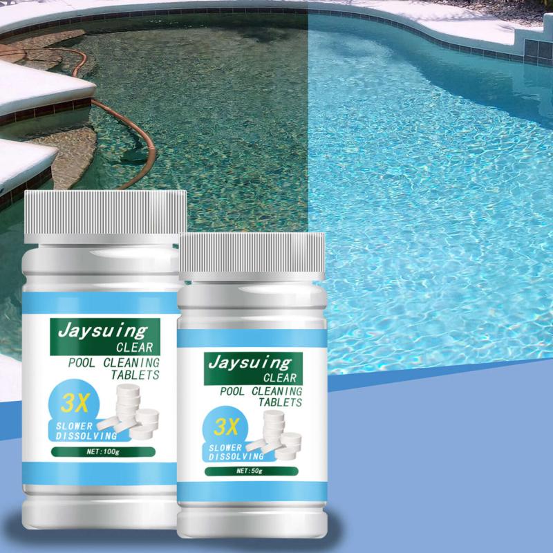 3pcs Pool Effervescent Tablets Hot Springs Massage Algae Remover