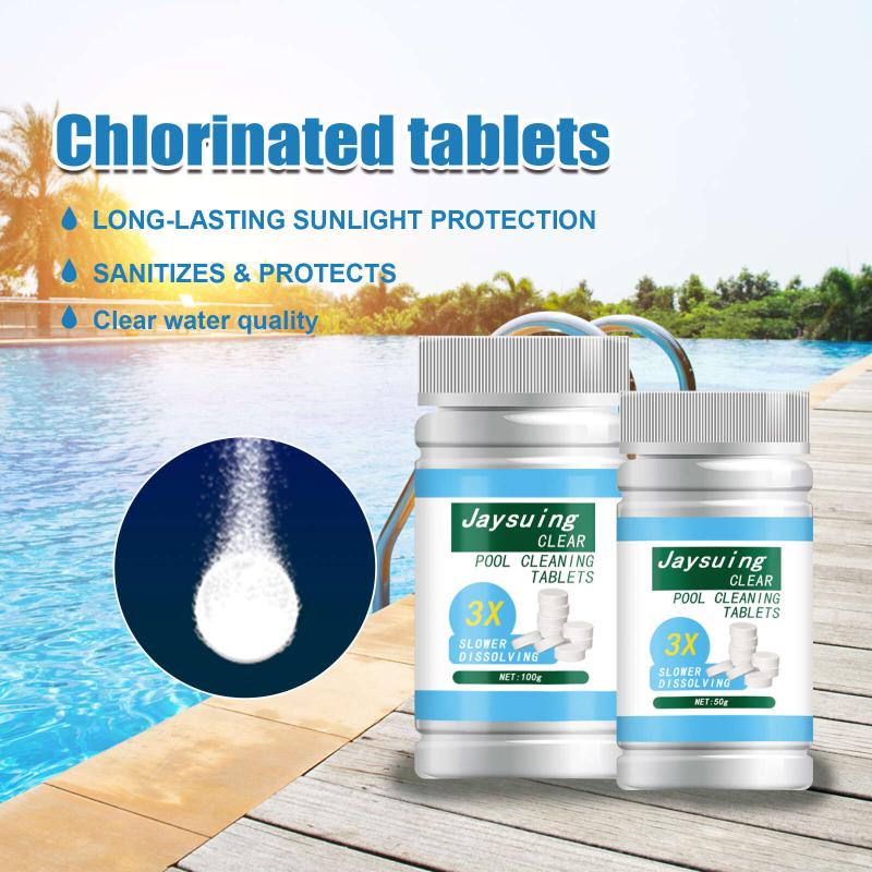 3pcs Pool Effervescent Tablets Hot Springs Massage Algae Remover