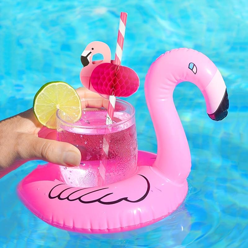 Cartoon Inflatable Coaster Party Pool Floating Holder Bath Toy