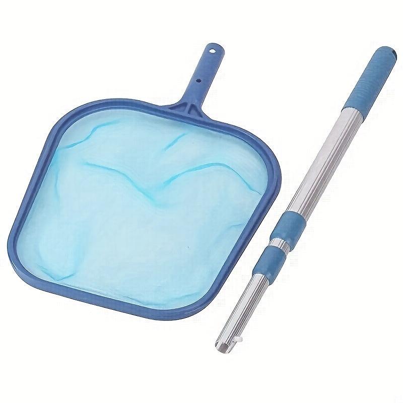 Pool Skimmer Net & Telescopic Pole Leaf Rake Mesh for Spa Pond Swimming Pool