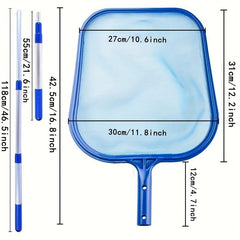 Pool Skimmer Net & Telescopic Pole Leaf Rake Mesh for Spa Pond Swimming Pool