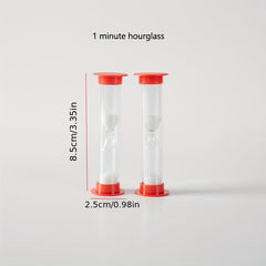 Cartoon Hourglass Timer 1-2 Minutes Anti-fall Learning Creative Ornaments