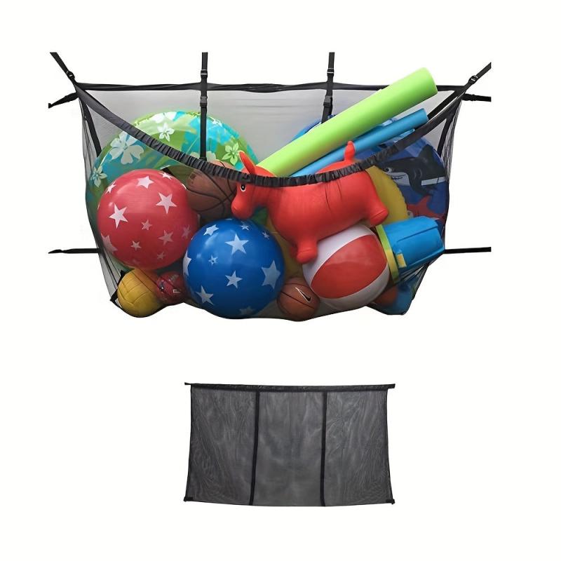 Pool Float Organizer Storage Bag, Functional Pool Storage for Floats Balls Infla