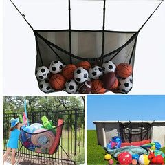 Pool Float Organizer Storage Bag, Functional Pool Storage for Floats Balls Infla
