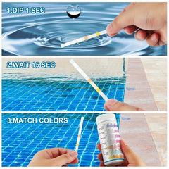 100pcs Pool & Spa Test Strips 7 Way Test Kit Accurate Hot Tub Test Strips