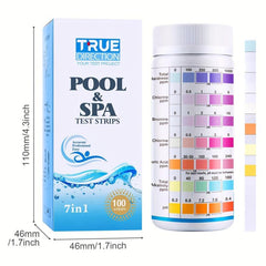100pcs Pool & Spa Test Strips 7 Way Test Kit Accurate Hot Tub Test Strips