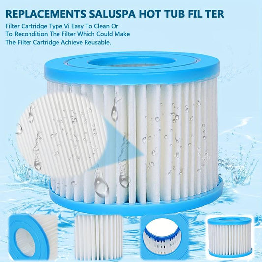 6pcs Saluspa Hot Tub Filters & Pool Accessories