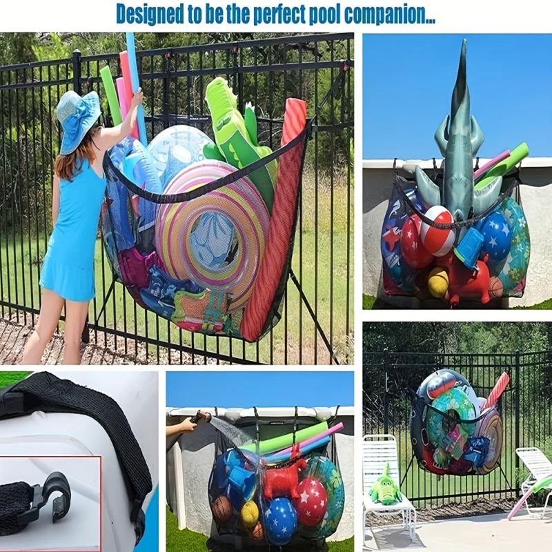 Pool Floating Organizer Storage Bag Outdoor Large Capacity Beach Storage Mesh