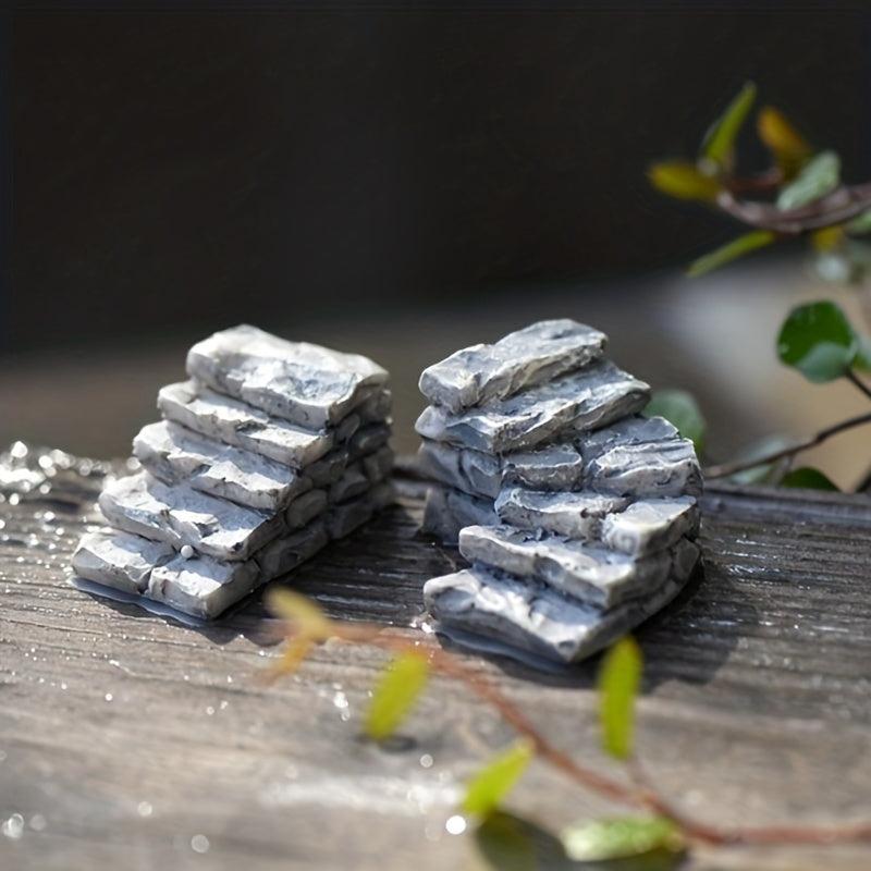 Mini Stone Steps Road Staircase Figurine Craft DIY Fairy Garden Accessories