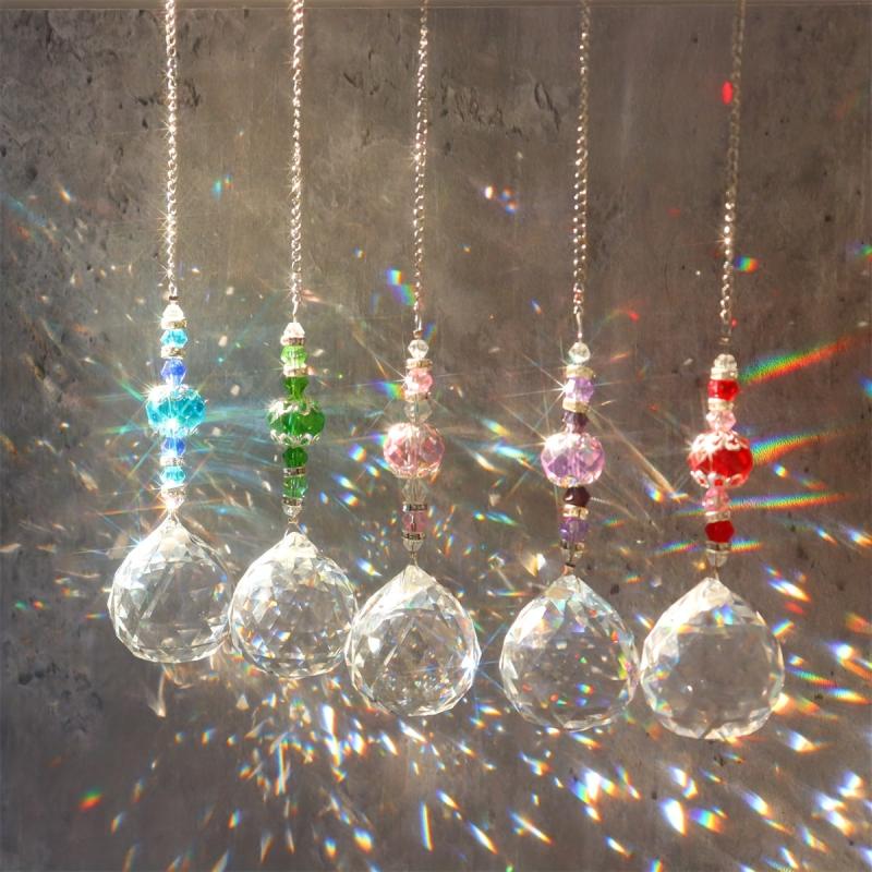 Rainbow Crystal Chandelier for Home/Garden