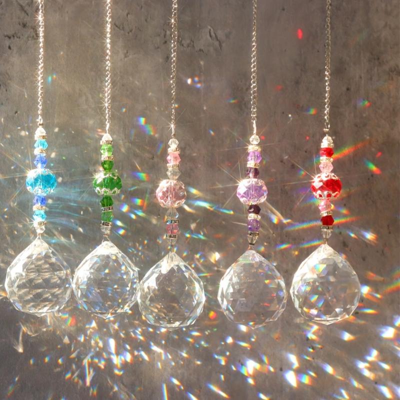 Rainbow Crystal Chandelier for Home/Garden