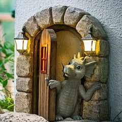 Resin Dragon Wall Decoration for Patio or Window, Meditation
