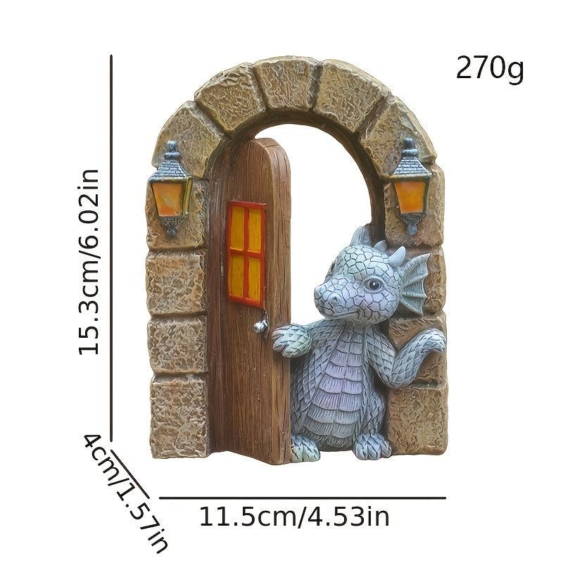 Resin Dragon Wall Decoration for Patio or Window, Meditation