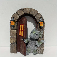 Resin Dragon Wall Decoration for Patio or Window, Meditation