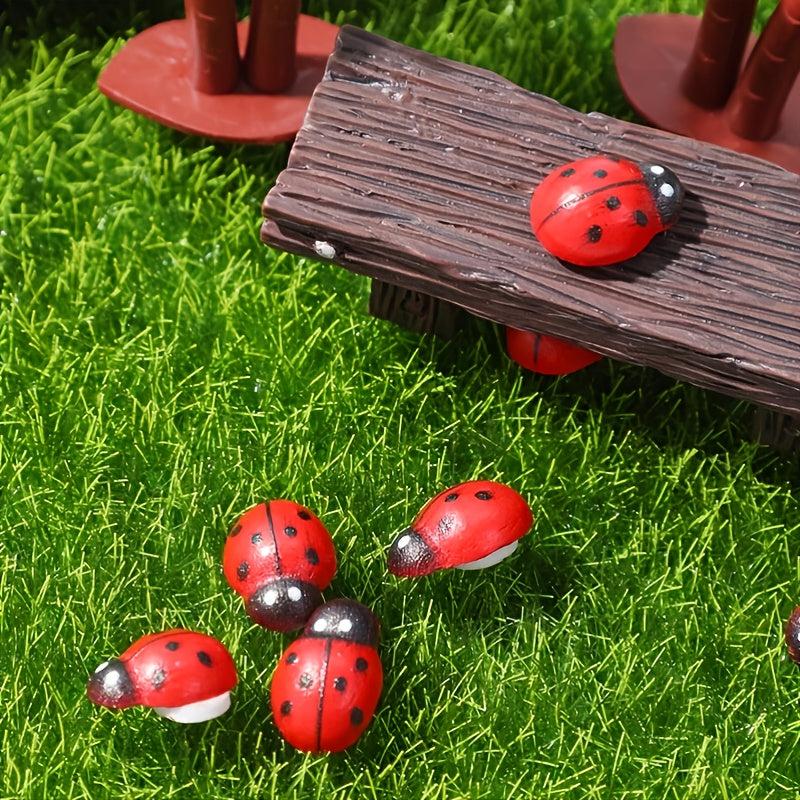 Set of 50 Cute Ladybug Ornaments for Charming Home Decor
