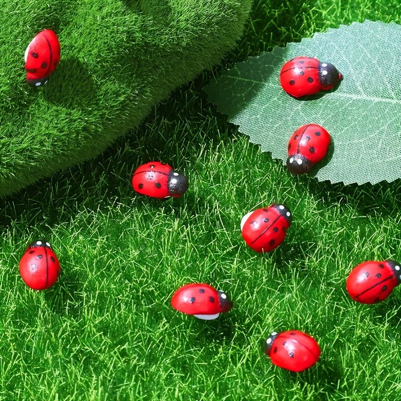Set of 50 Cute Ladybug Ornaments for Charming Home Decor