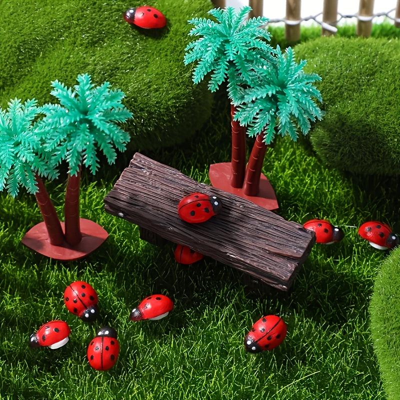 Set of 50 Cute Ladybug Ornaments for Charming Home Decor