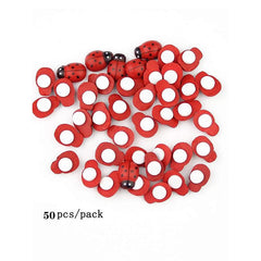 Set of 50 Cute Ladybug Ornaments for Charming Home Decor