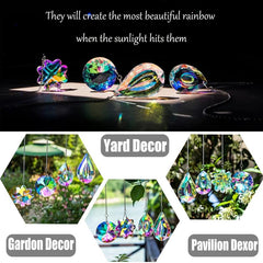 Rainbow Maker Glass Prism Suncatcher for Window Pendant Balcony Wedding