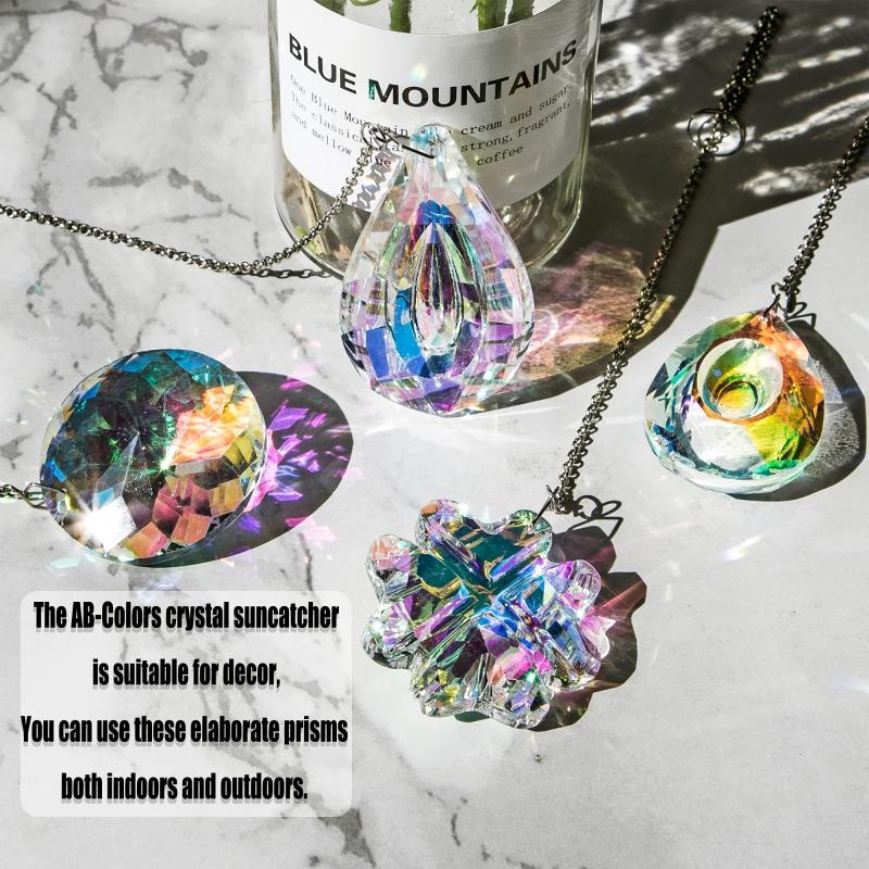 Rainbow Maker Glass Prism Suncatcher for Window Pendant Balcony Wedding