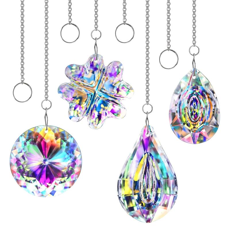 Rainbow Maker Glass Prism Suncatcher for Window Pendant Balcony Wedding