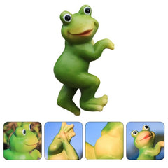 3pcs Hanging Frog Figurines Set for Lawn or House Decor