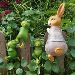 3pcs Hanging Frog Figurines Set for Lawn or House Decor