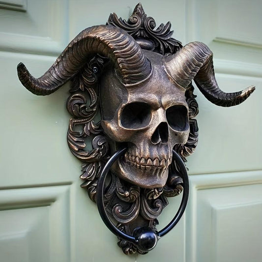 Vintage Gothic Skull Door Knocker - Elegant Home Decor