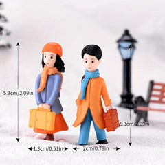 2pcs Travel Couple DollHouse Fairy Garden DIY Decorations