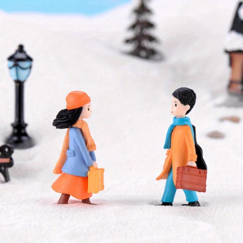 2pcs Travel Couple DollHouse Fairy Garden DIY Decorations