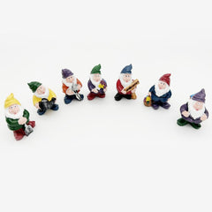 Mini Gnome Garden Set 7pcs Resin Fairy Garden Accessories