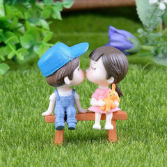 Couple Statue Miniature Garden Decor DIY Bonsai Accessory